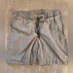 Vans Mens Gray Athletic Shorts Lightweight Cotton Blend